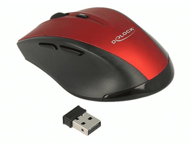 Delock Ergonomische optische 5-Tasten Maus 2,4 Maus