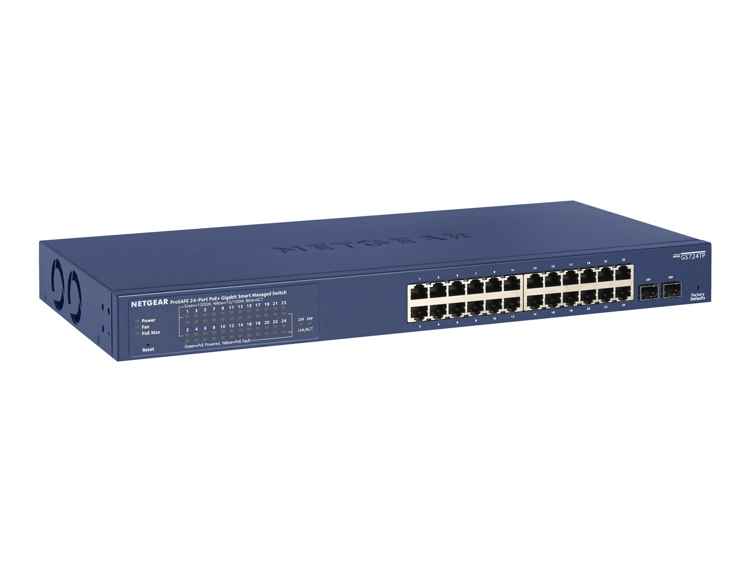 Netgear GS724TPv2 - Switch - Smart - 24 x 10/100/1000 (PoE+)