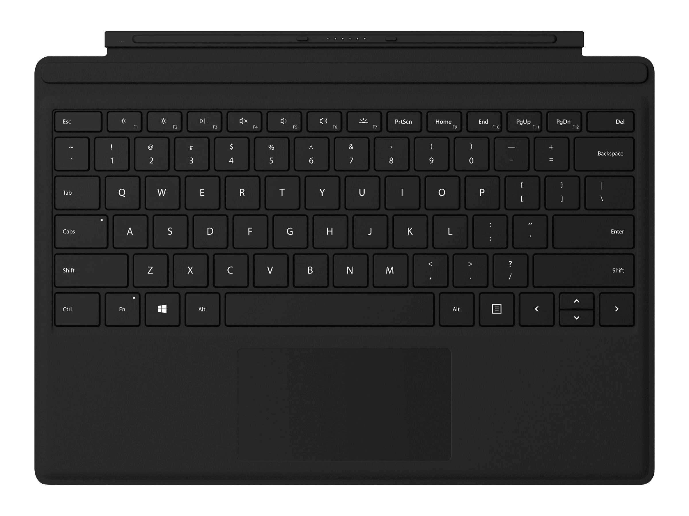 Microsoft Surface Pro Type Cover [2017] mit Fingerabdruck-ID schwarz, DE
