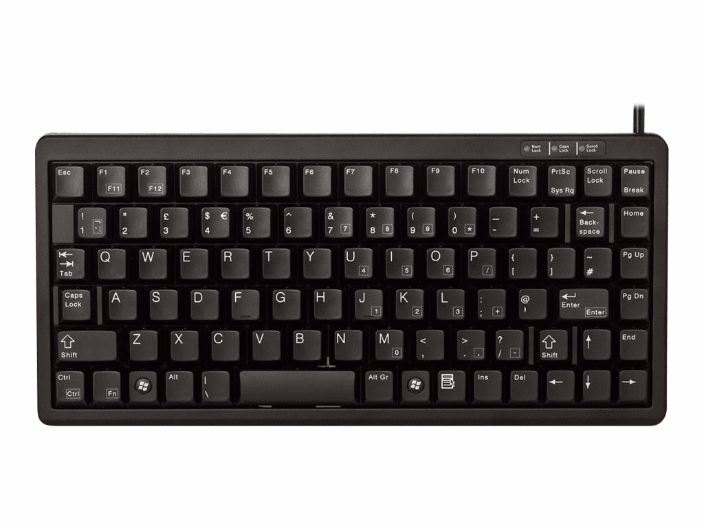 Cherry Slim Line Compact-Keyboard G84-4100 - Tastatur - 86 Tasten QWERTY -...