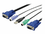 DIGITUS KVM Kabel PS2 und USB fuer Bedienkonsolen mit KVM 1xHD-15/M 1xVGA...