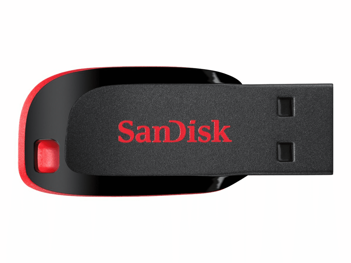 SanDisk Cruzer Blade USB-Stick 64 GB 2.0 USB-Anschluss Typ A Schwarz - Rot