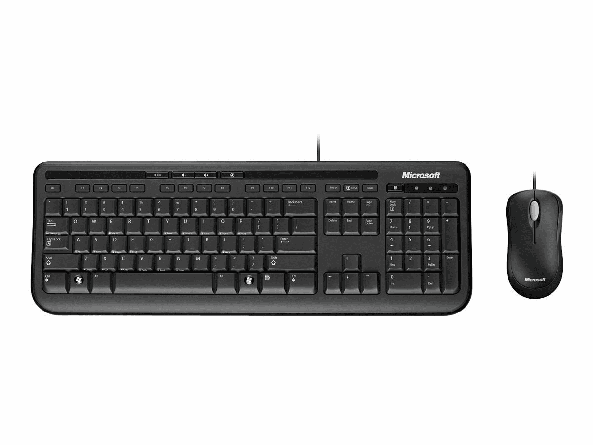 Microsoft Wired Desktop 600 - Tastatur-und-Maus-Set, DE