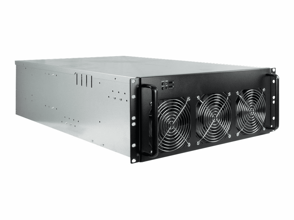 Inter-Tech 4W2 Mining Rack - Rack - einbaufähig - 4U - ATX - ohne Netzteil (ATX)