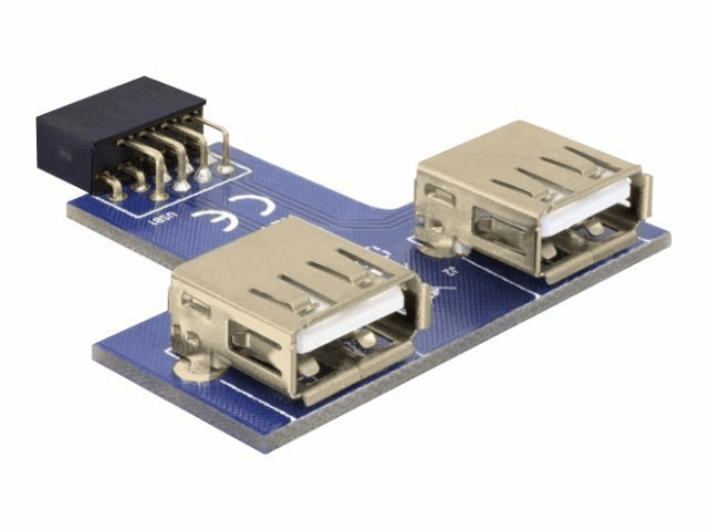 Delock USB Pinheader - USB-Adapter - 9-poliger USB 2.0 Kopf (W)