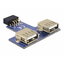 Delock USB Pinheader - USB-Adapter - 9-poliger USB 2.0 Kopf (W)