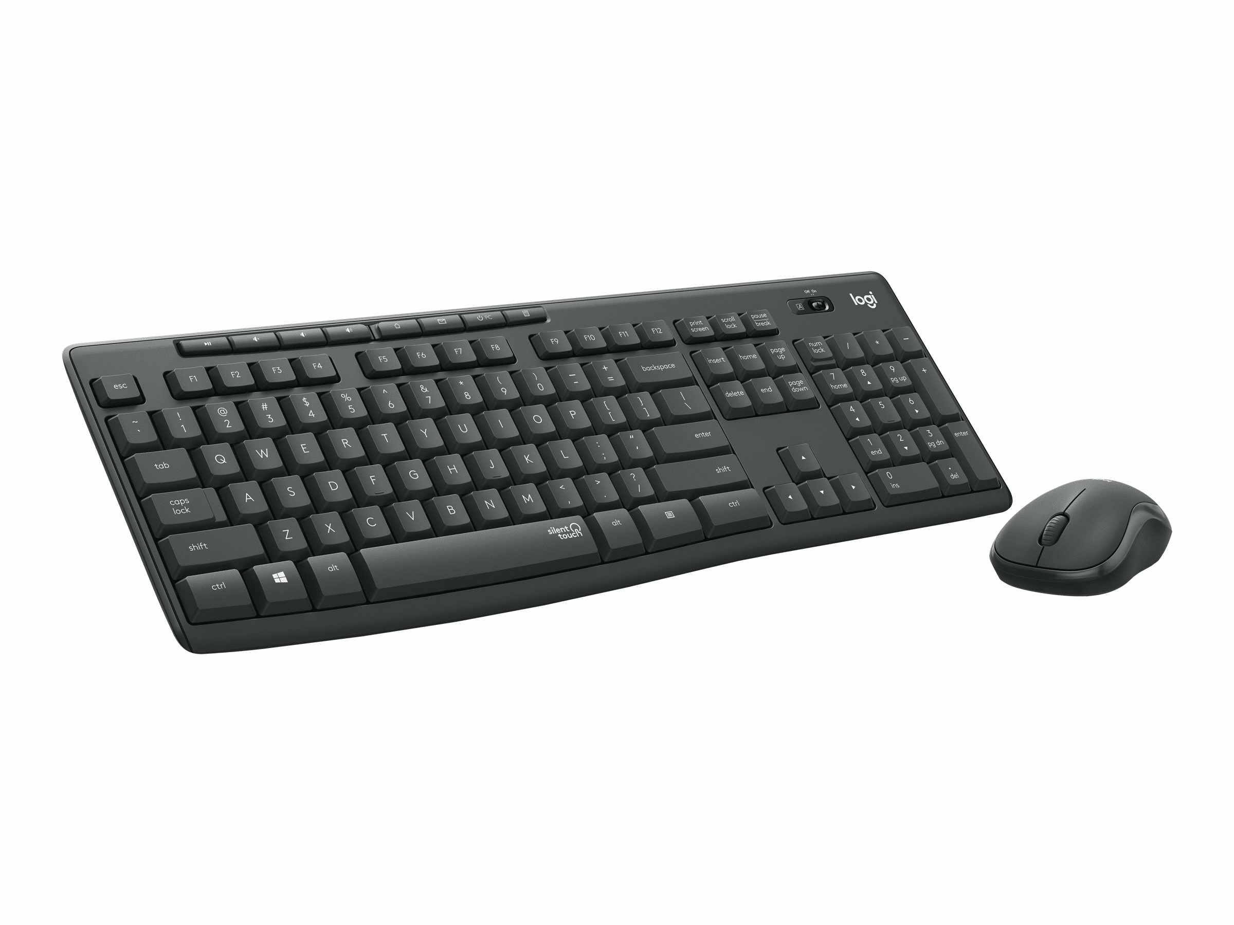 Logitech MK295 Silent Wireless Combo schwarz, USB, DE