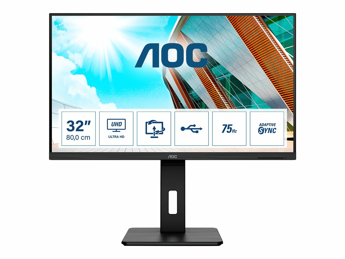 AOC U32P2 - LED-Monitor - 80 cm (31.5) - 3840 x 2160 4K @ 75 Hz