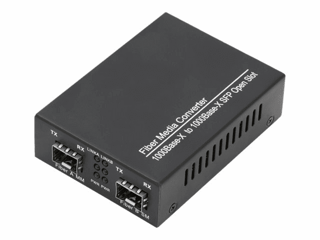 GB MM/SM Media Converter SFP Gigabit Multimode zu Singlemode Medien...
