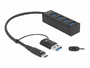 Delock Hub - 4 x USB 3.2 Gen 1 + 1 x USB-C 3.2 Gen 1