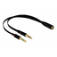 Delock Headsetadapter - 4-poliger Mini-Stecker weiblich bis Stereo...