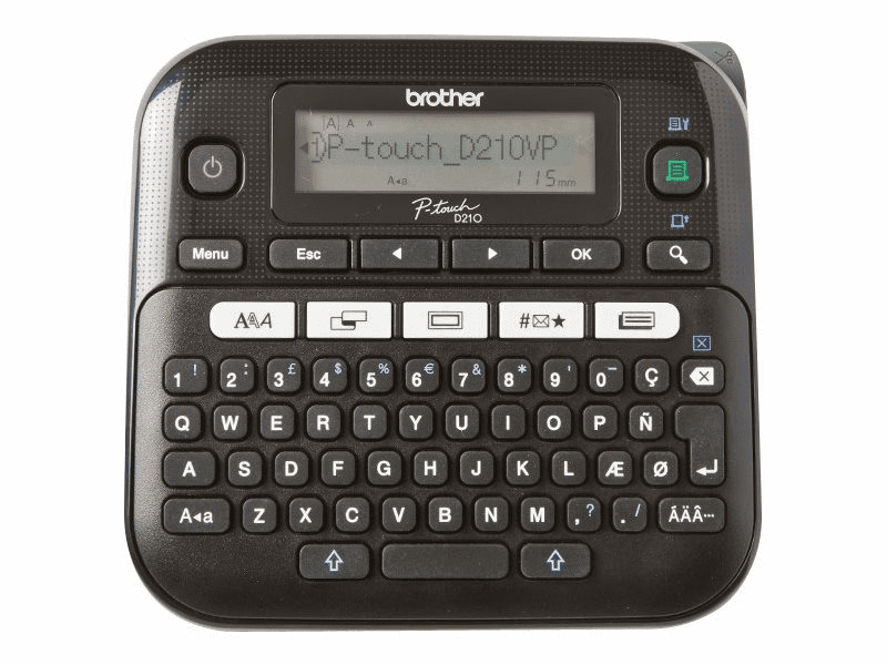 Brother P-Touch D210VP, 3,5 bis 12 mm Bandbreite, inkl. Koffer und Netzadapter