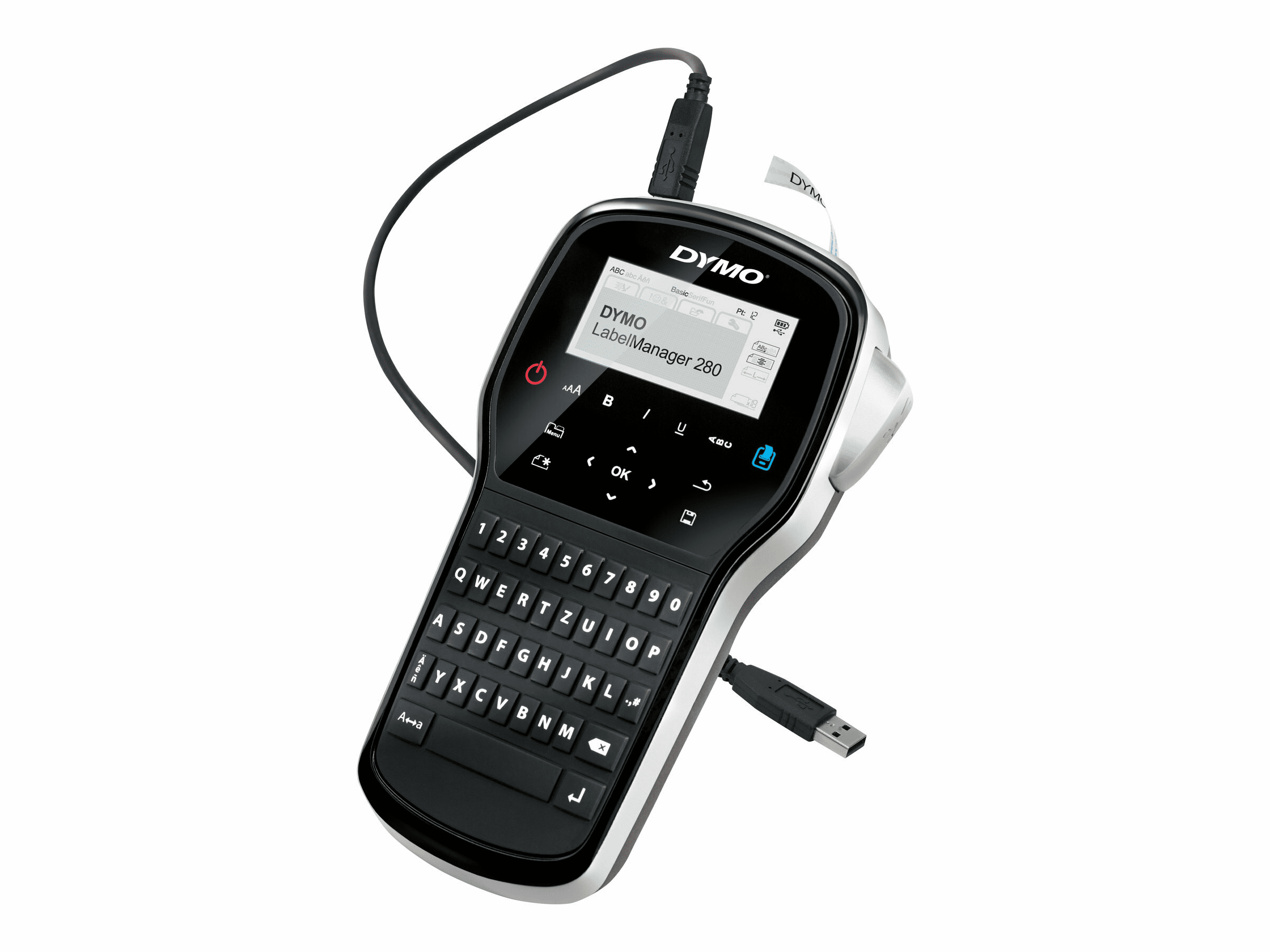 Dymo LabelMANAGER 280 - Beschriftungsgerät - s/w - Thermotransfer - Rolle...