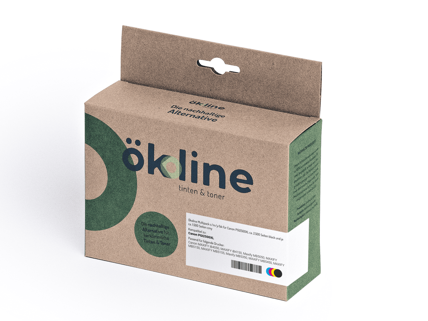 Ökoline Multipack c/m/y/bk für Canon PGI2500XL ca. 2.500 Seiten black und je...