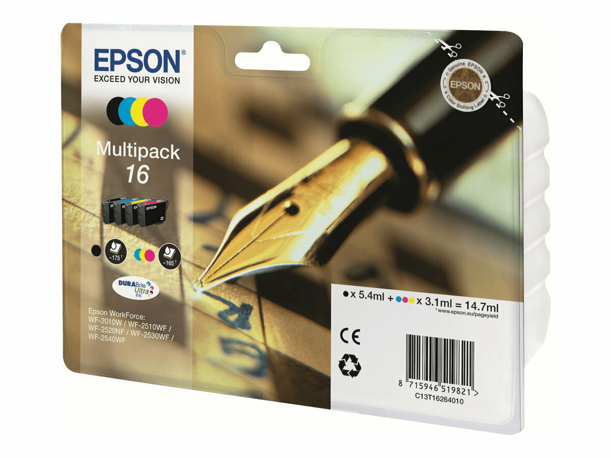 Epson Tinte Multipack 16 black/cyan/magenta/yellow 5.4ml black/3.1ml cmy