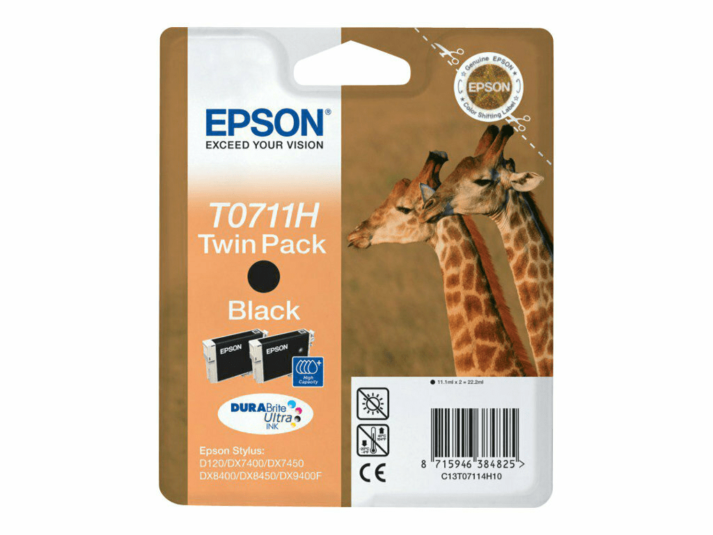 Epson Tinte black T0711 je 11.1ml, Doppelpack