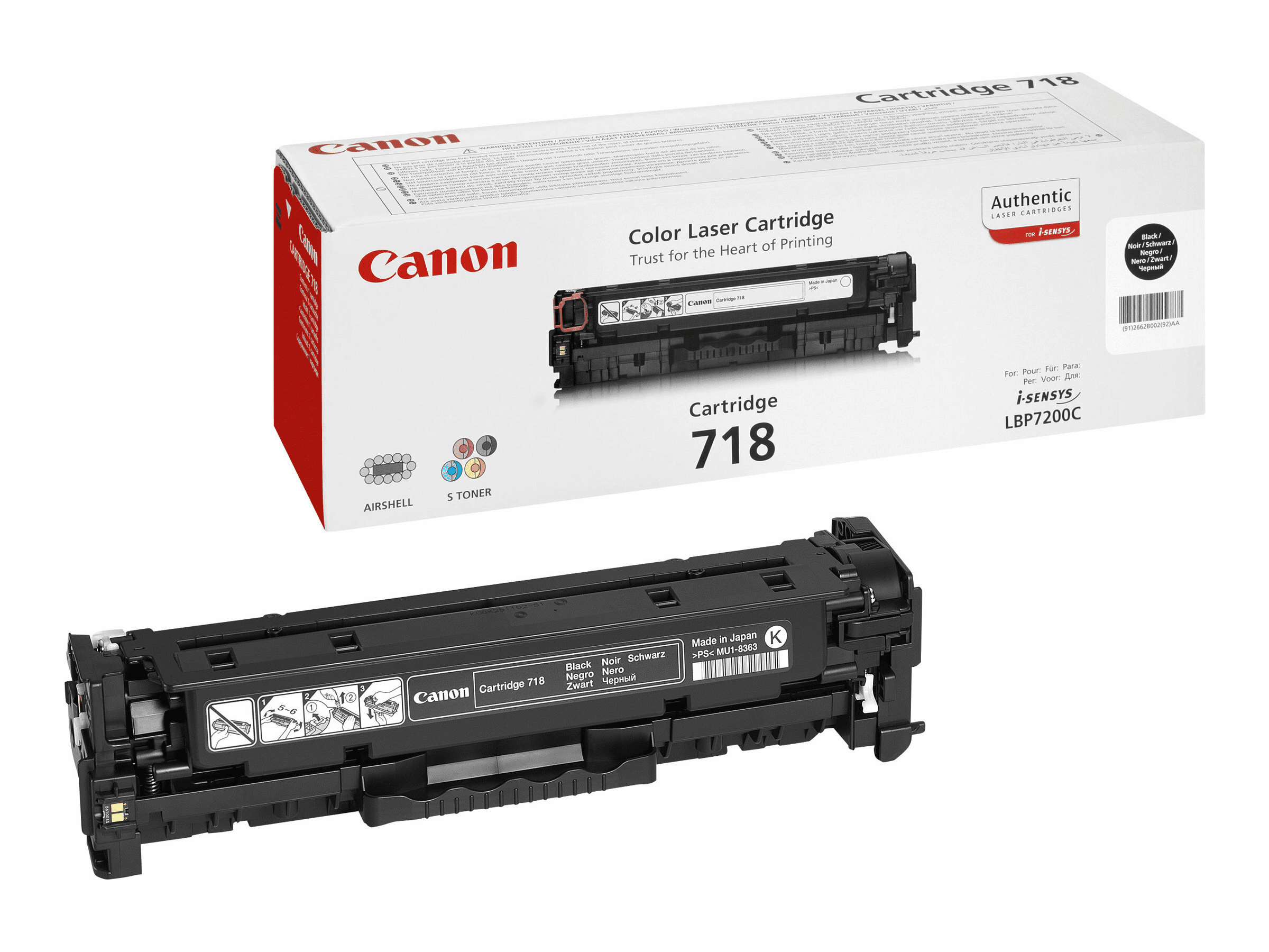 Canon Toner black CRG-718BK ca. 3.400 Seiten
