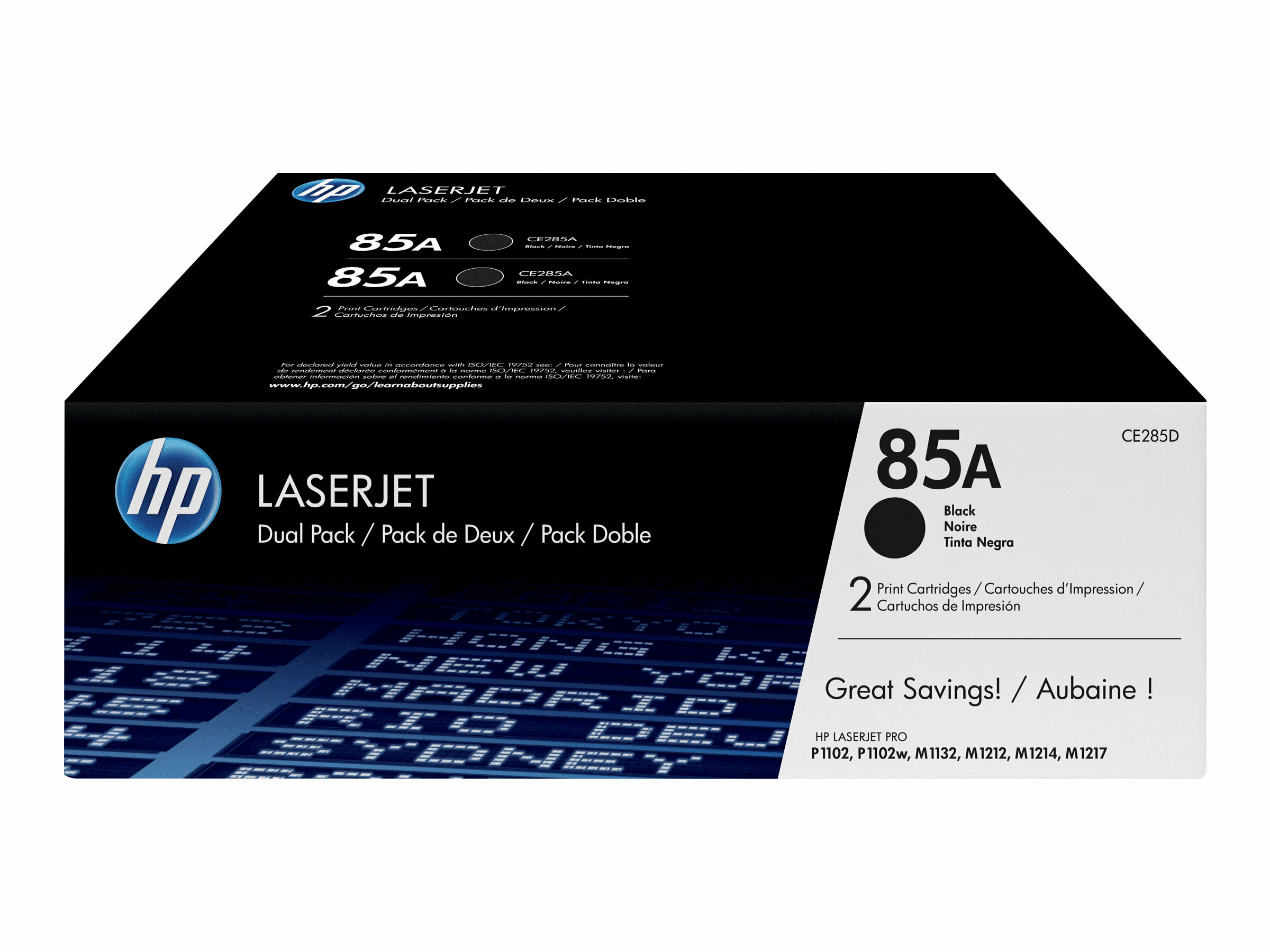 HP Toner black Nr. 85A (CE285AD) je ca. 1.600 Seiten, Doppelpack