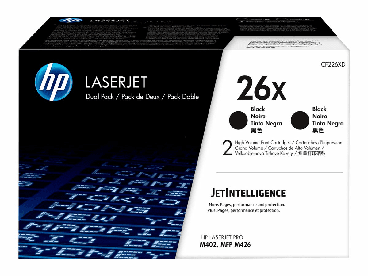 HP Toner black Nr. 26X (CF226XD) je ca. 9.000 Seiten, Doppelpack