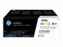 HP Toner cyan/magenta/yellow Nr. 410X (CF252XM) je ca. 5.000 Seiten, Tri-Pack