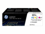 HP Toner cyan/magenta/yellow Nr. 201X (CF253XM) je ca. 2.300 Seiten, Tri-Pack