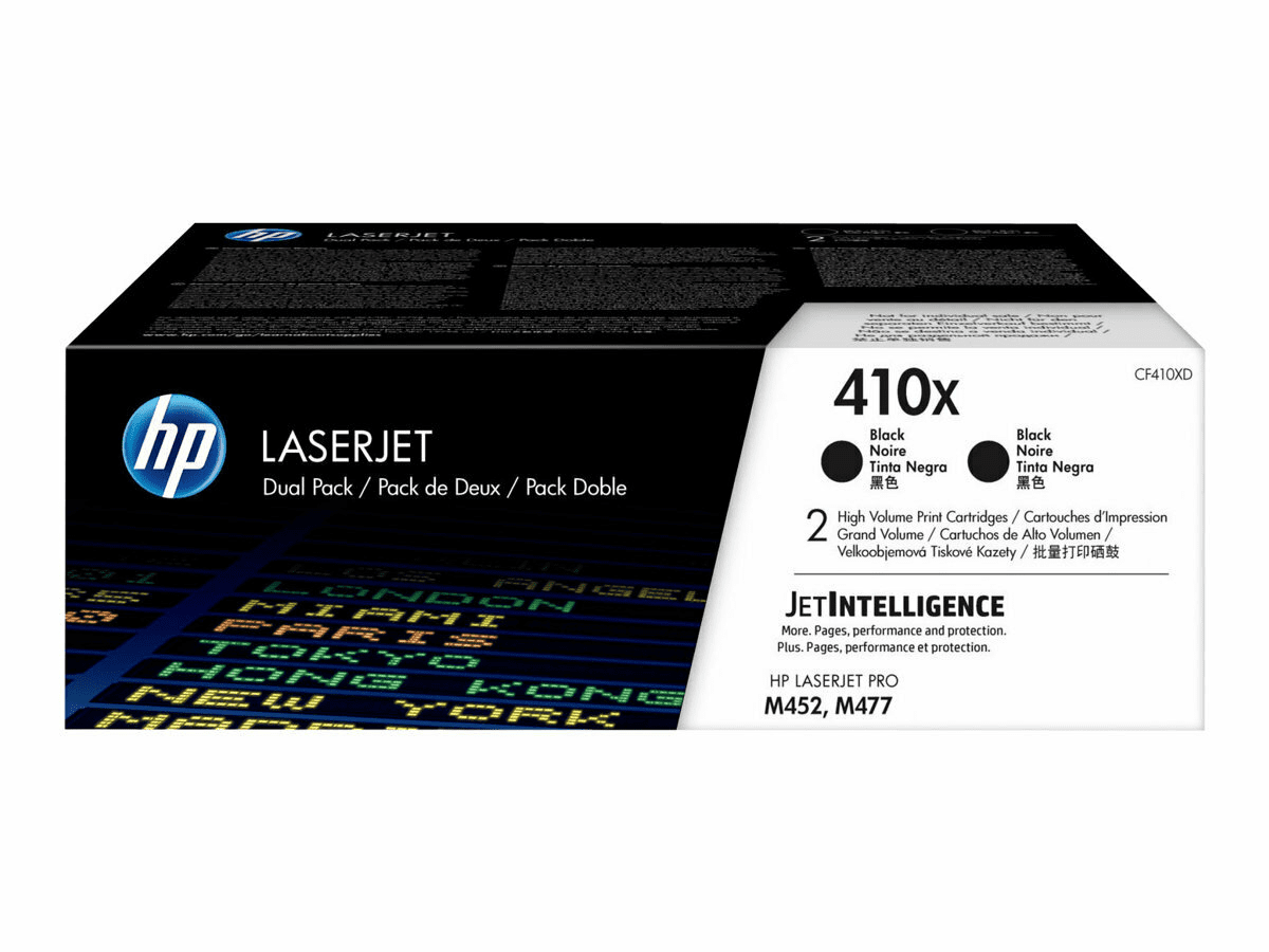 HP Toner black Nr. 410X (CF410XD) je ca. 6.500 Seiten, Doppelpack